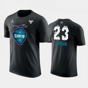 Men Michael Jordan #23 The Buzz Side Sweep 2019 All-Star Chicago Bulls Black T-Shirts 792242-231