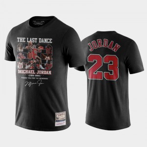 Mens Michael Jordan #23 Bulls Memories Signature Black The Last Dance Chicago Bulls T-Shirts 478578-721