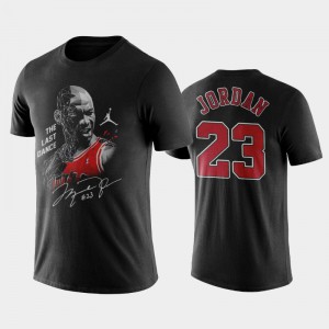 Men Michael Jordan #23 The Last Dance Black Chicago Bulls Bulls Signature T-Shirts 165540-142