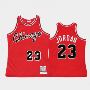 Men's Michael Jordan #23 Hardwood Classics Red Throwback Premium Authentic Rookie Chicago Bulls Jerseys 764883-733