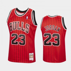 Men Michael Jordan #23 Red Hardwood Classics Chicago Bulls Reload Jerseys 321289-517